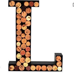 Wine Black Metal Cork Holder Makes for Great Wine Accessories Letter L NWT
